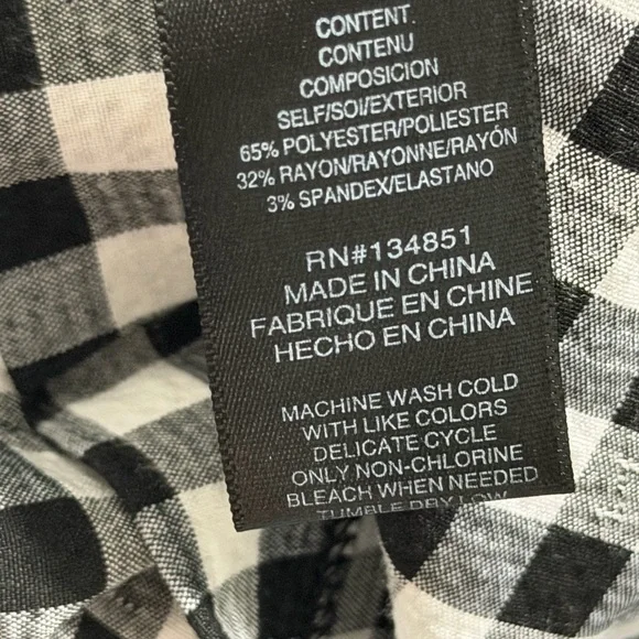 WAYF Gingham Crop Flare Pants Womens Medium Mid Rise Stretch - Picture 6 of 11